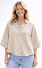 FQLAVA WIDE SHIRT SAND  thumbnail