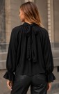 SELENA CHIFFON BLOUSE BLACK thumbnail