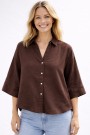 FQLAVA WIDE SHIRT BROWN thumbnail