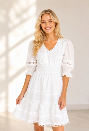 ELOISA DRESS OFFWHITE