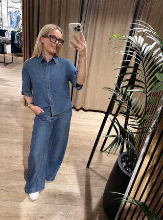 FQMILO BLOUSE MEDIUM BLUE