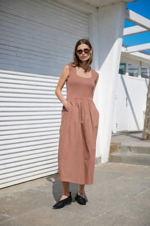 SLSIMONE PHOEBE DRESS ASH ROSE 