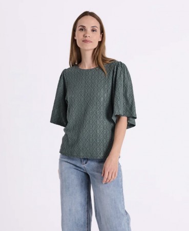 FQKIONA BLOUSE DARK FORREST