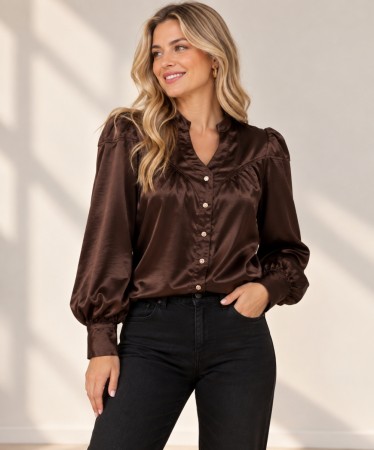 OLIVIA SATIN BROWN