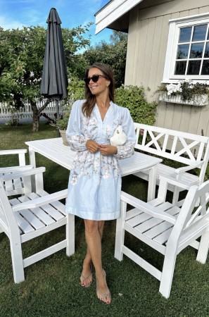 VIZANILA SHORT DRESS BLUE