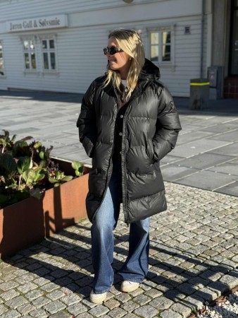 FQRAINGO JACKET LONG BLACK