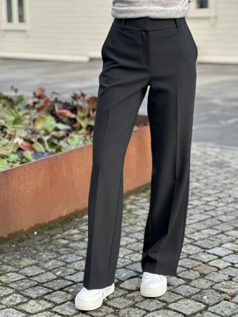 RITA WIDE PANT BLACK 34 LENGDE