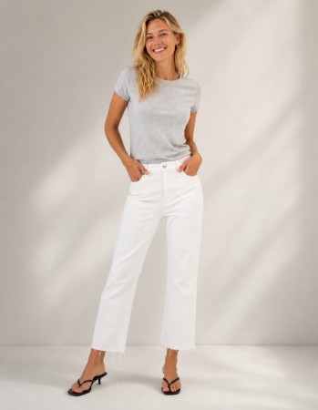 IVY FRIDA PANT WHITE CROPPED 