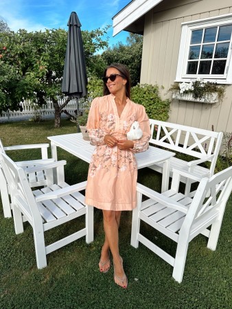 VIZANILA SHORT DRESS PEACH