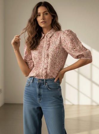 SARA BLOUSE ROSE PETAL