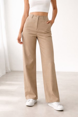 FQSOLVEJ WIDE PANT SILVER MINK