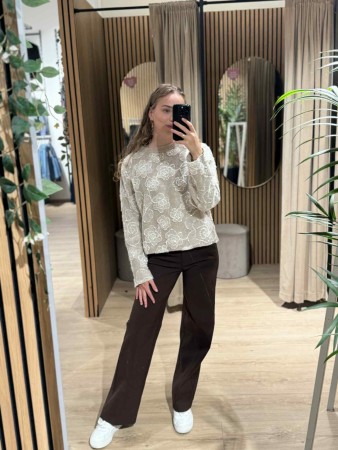 FQSOLVEJ WIDE PANT COFFEE BEAN